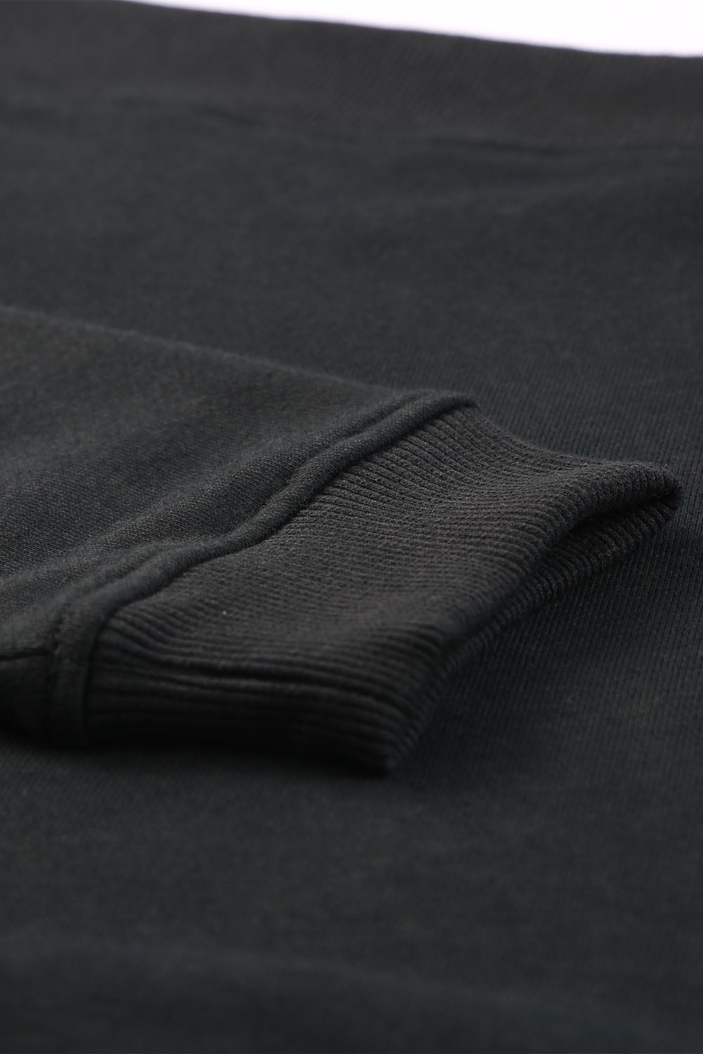 Black Off The Shoulder Mineral Wash Pullover