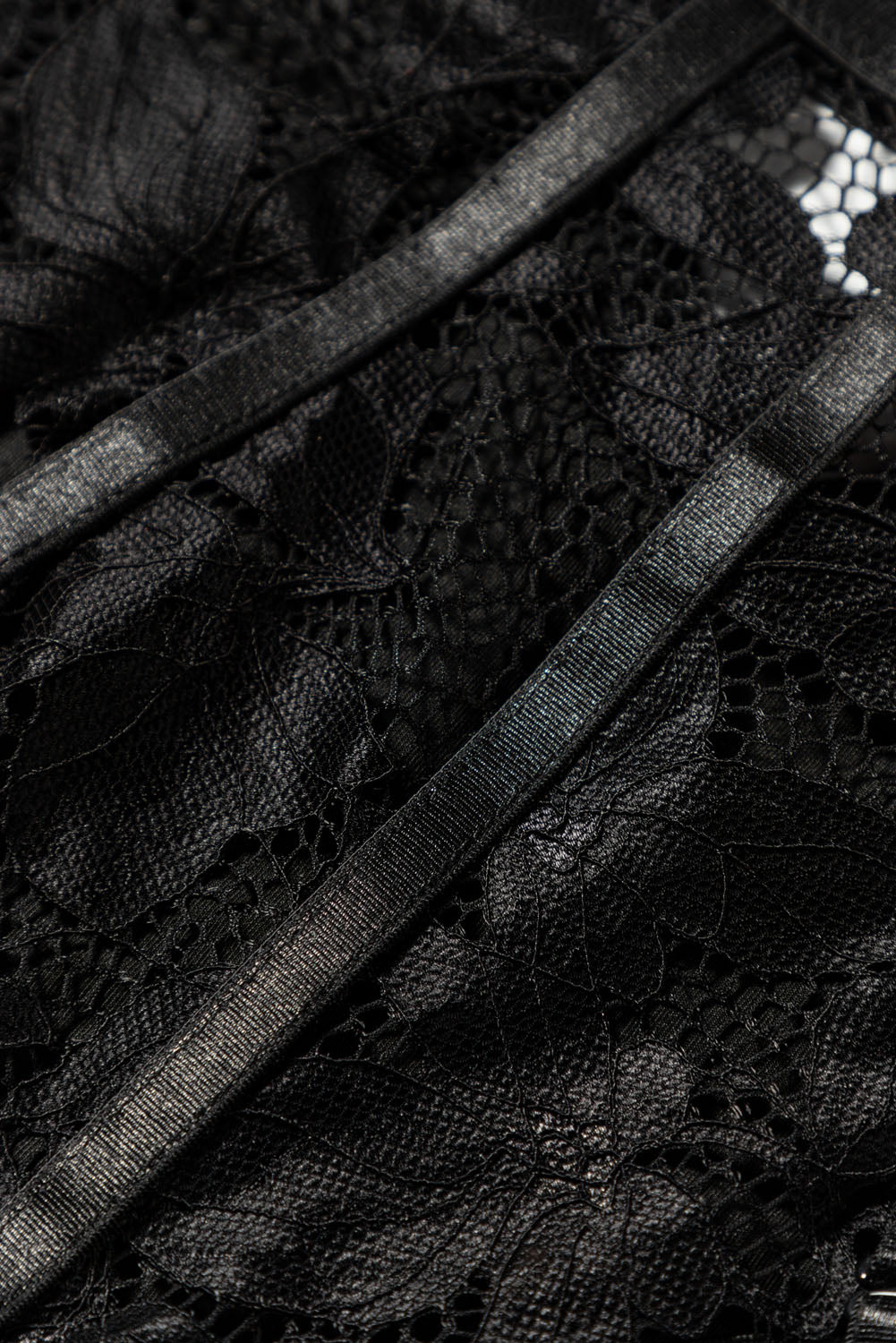 Black Eyelet Lace Panty with Garter Belt