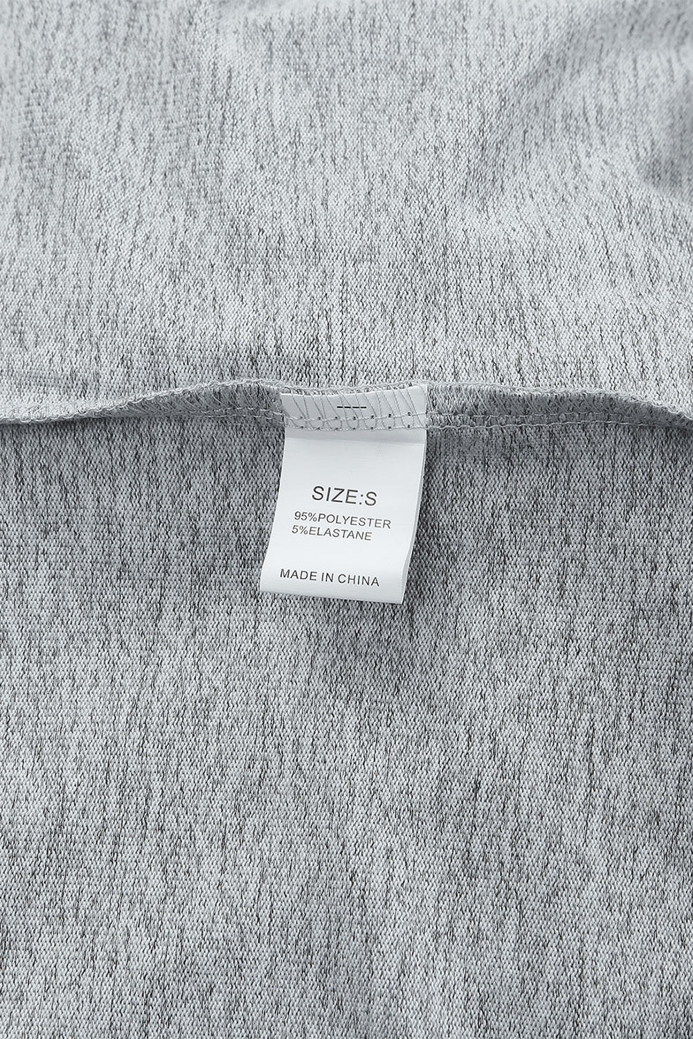 Gray Ribbed Trim Cut-out Bust Drawstring Hoodie