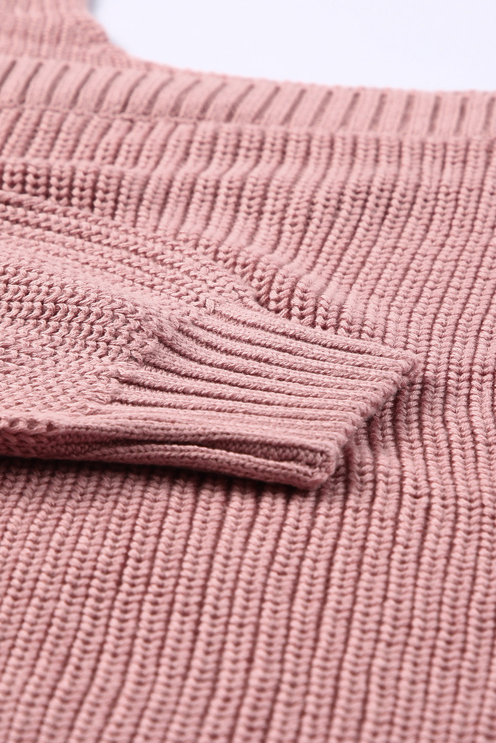 White Dew Shoulder Knitted Sweater