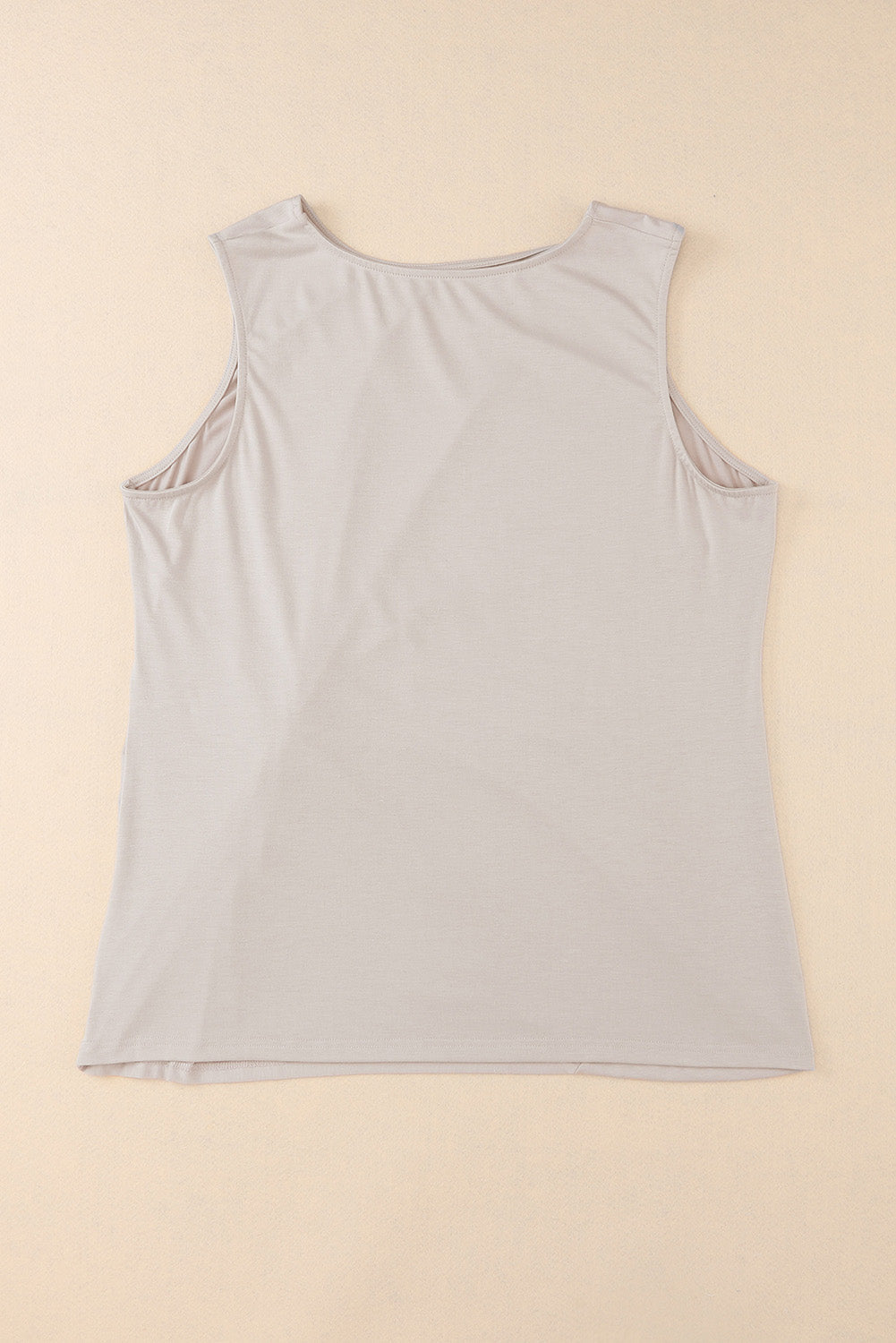 Apricot Twist Front Knot Plus Size Tank Top