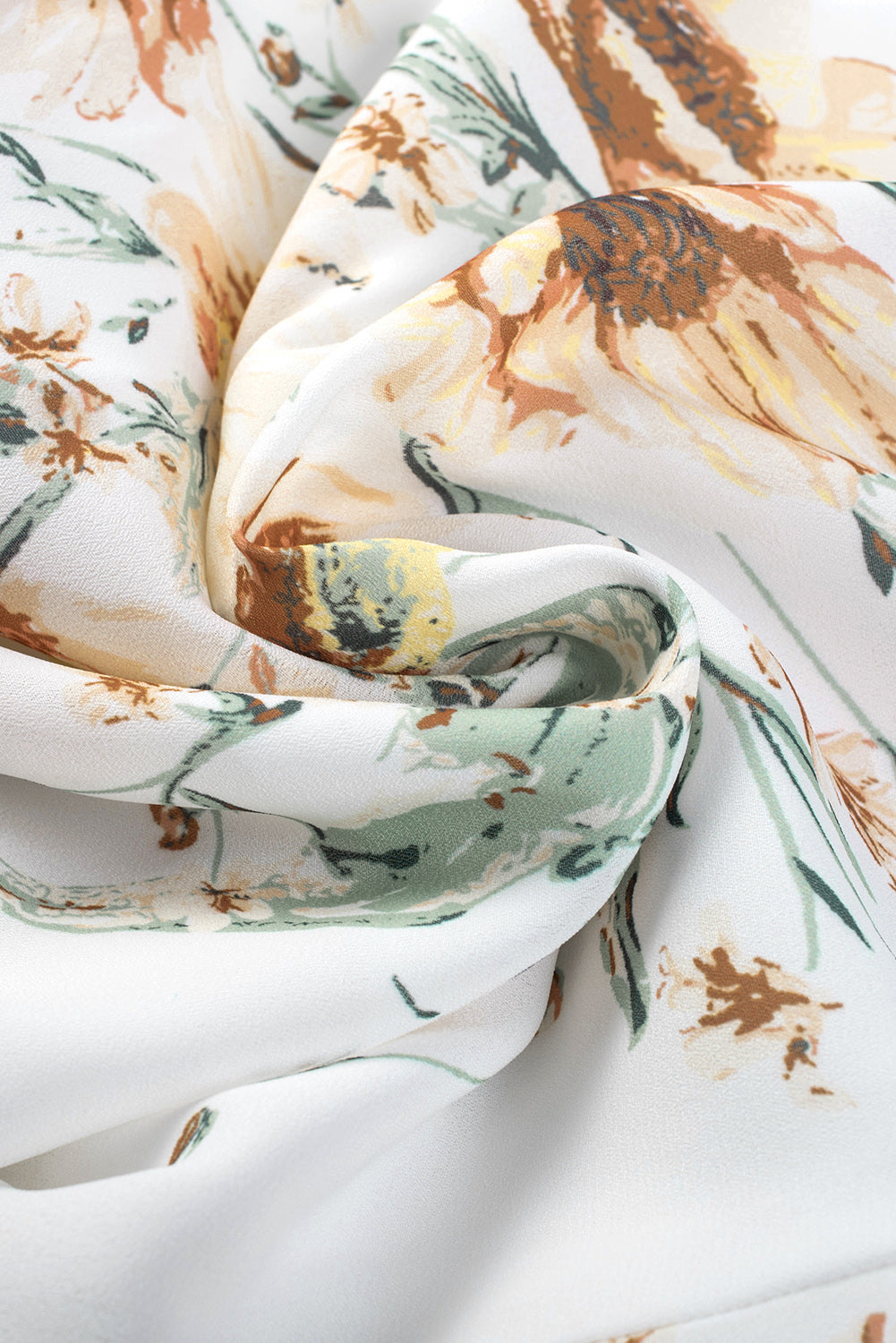 White Poppy Print Belted Cami Wide Leg Jumpsuit