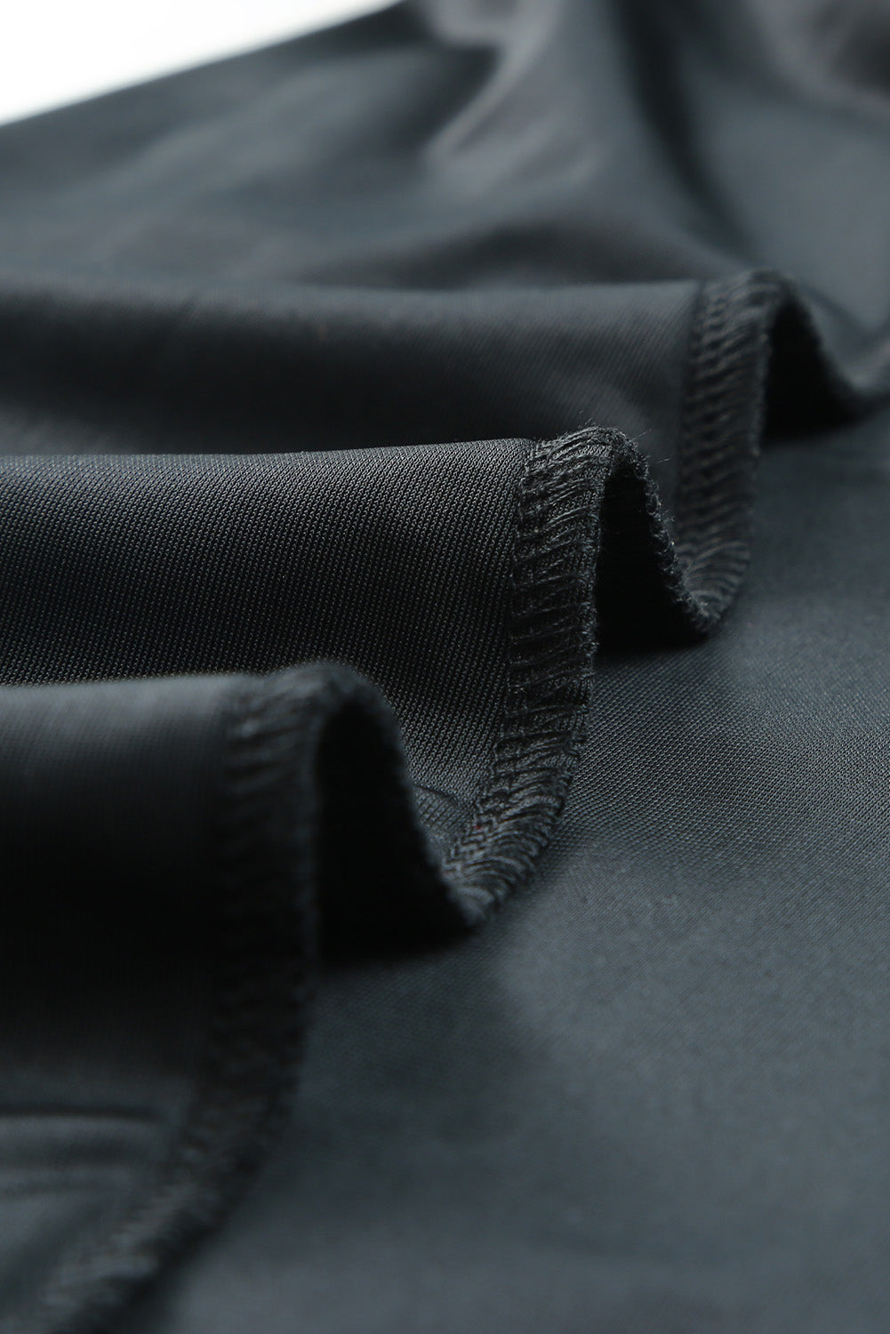 Black Round Neck Bubble Short Sleeve Dress