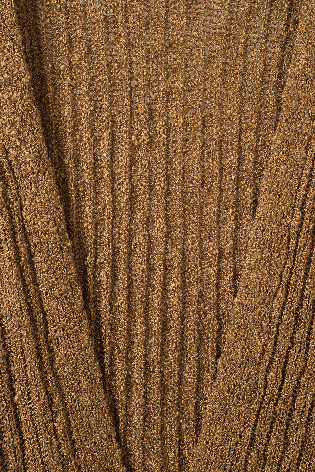 Brown Open Front Drop Shoulder Knitted Cardigan