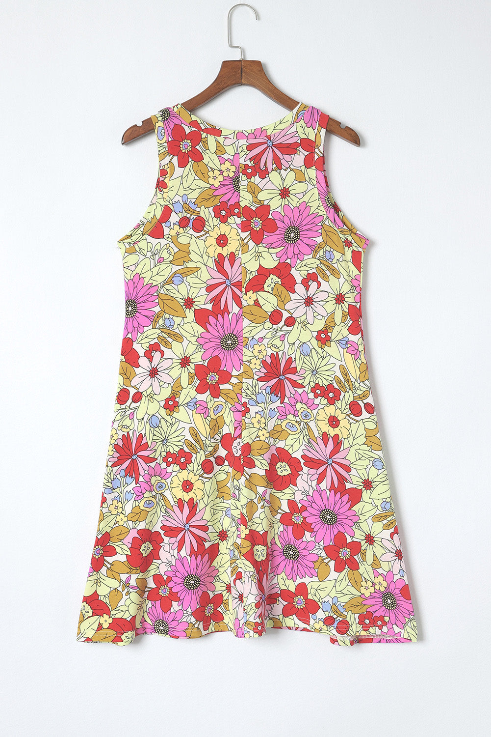 Multicolor Floral Print Smocked Tank Top