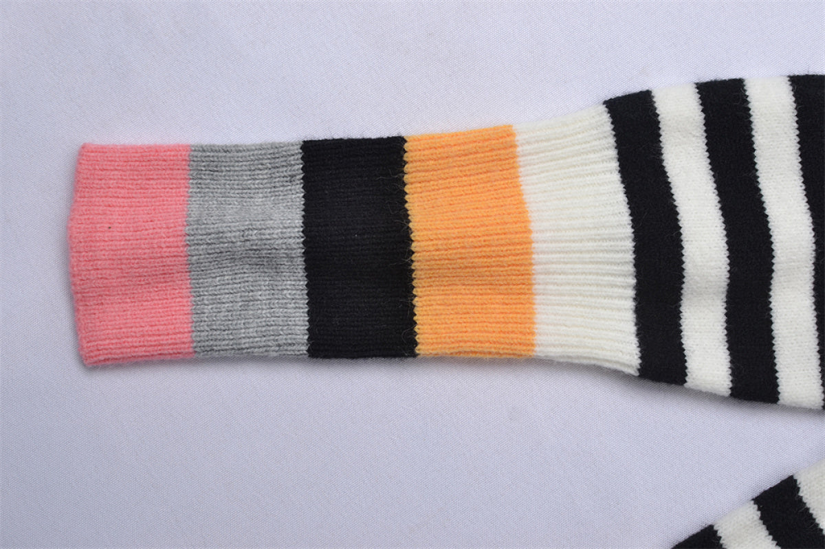 Crew Neck Striped Sweater