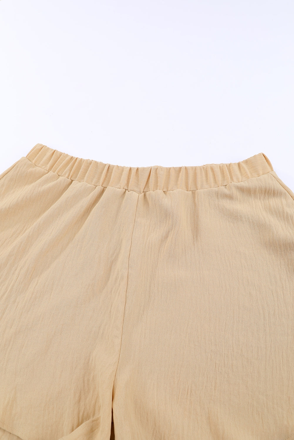 Khaki Ruffle Layered High Waist Flowy Shorts