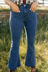 Blue Bell Bottom Denim Pants