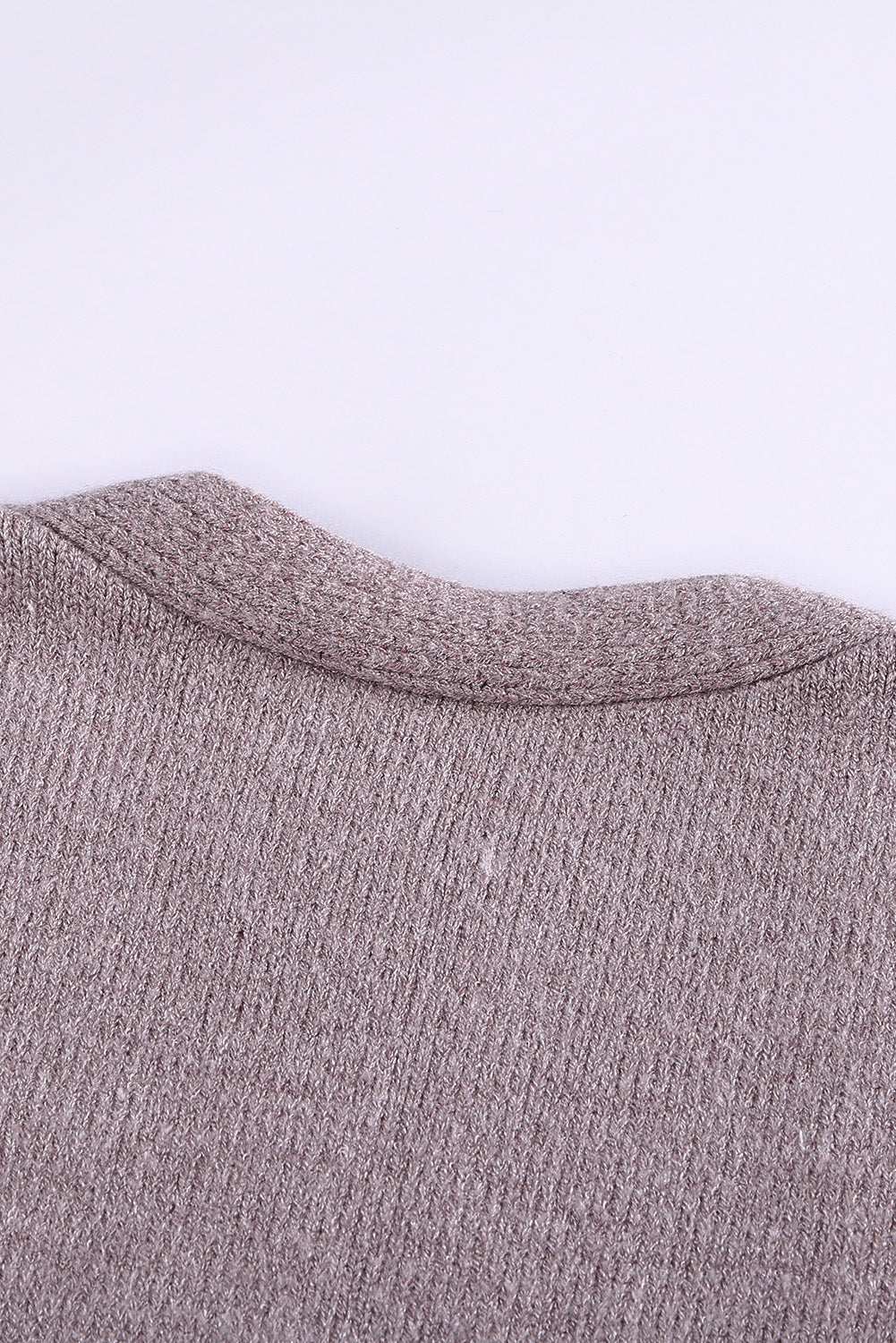Khaki Open Front Colorblock Cardigan with Pockets