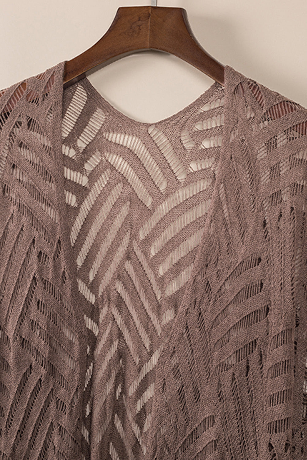 Black Loose Knitwear Kimono with Slits