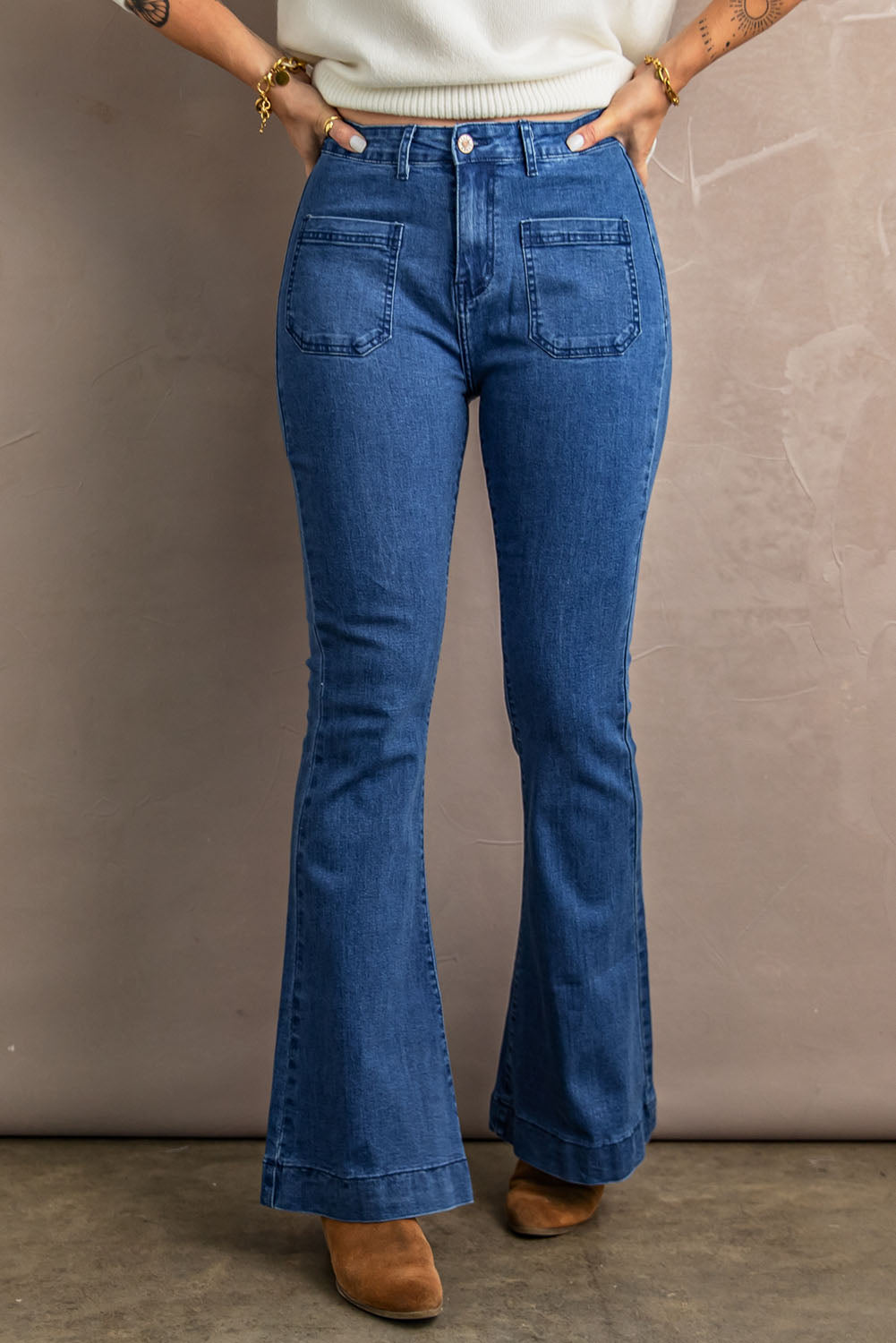 Blue Bell Bottom Denim Pants