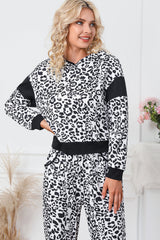 Leopard Print Pullover and Joggers Set