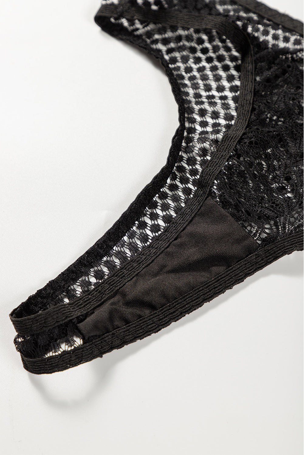 Black Lace Mesh Crochet Panty
