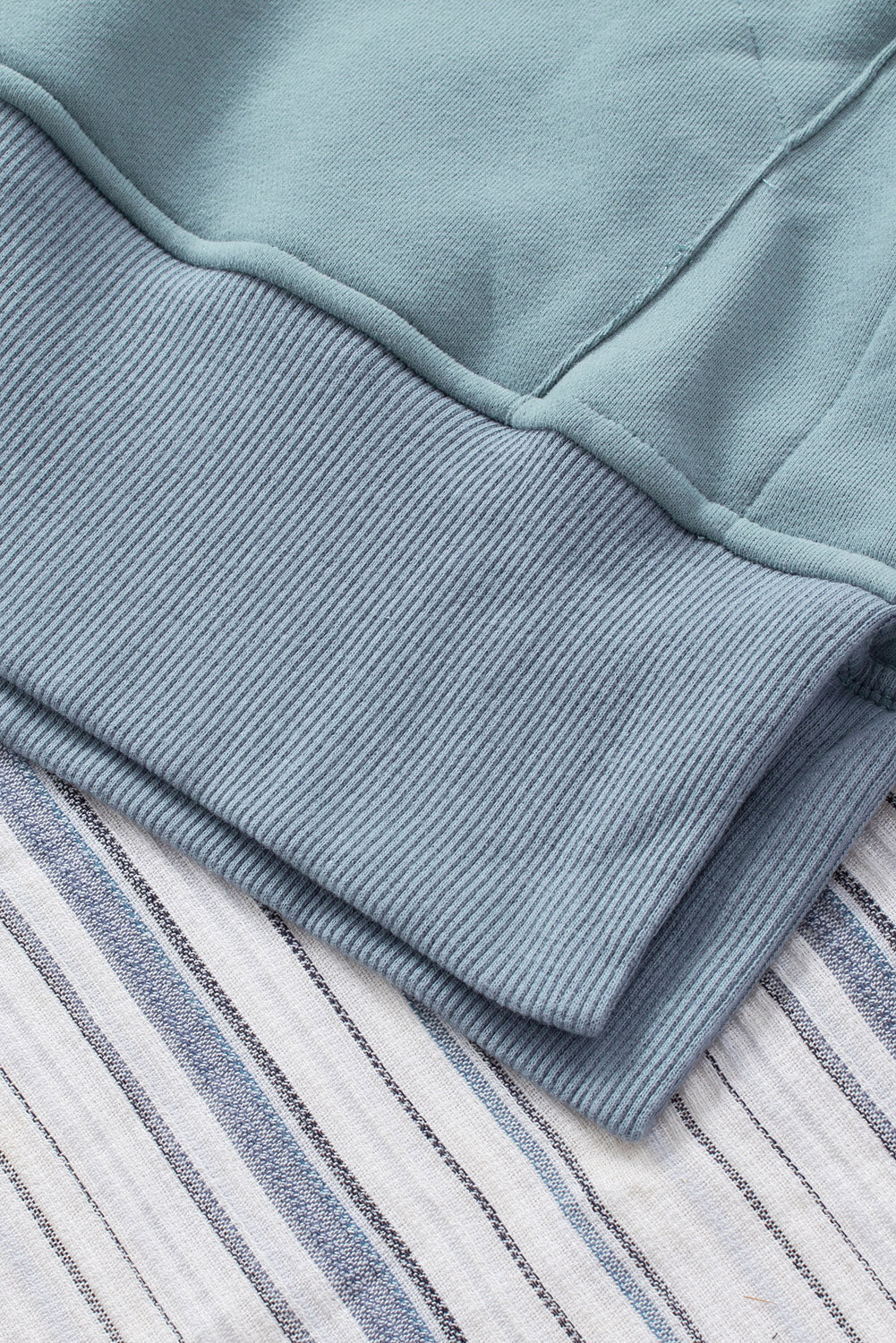 Blue Kangaroo Pocket Oversized Hoodie with Slits