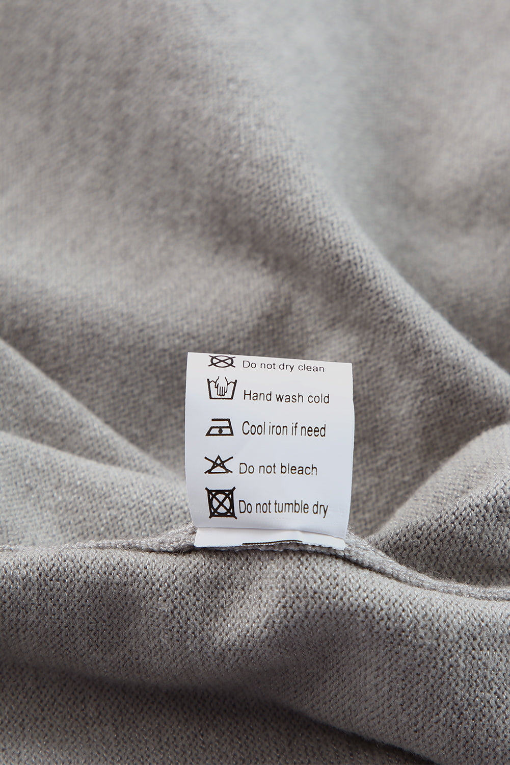 Gray Mock Neck Keyhole Sweater