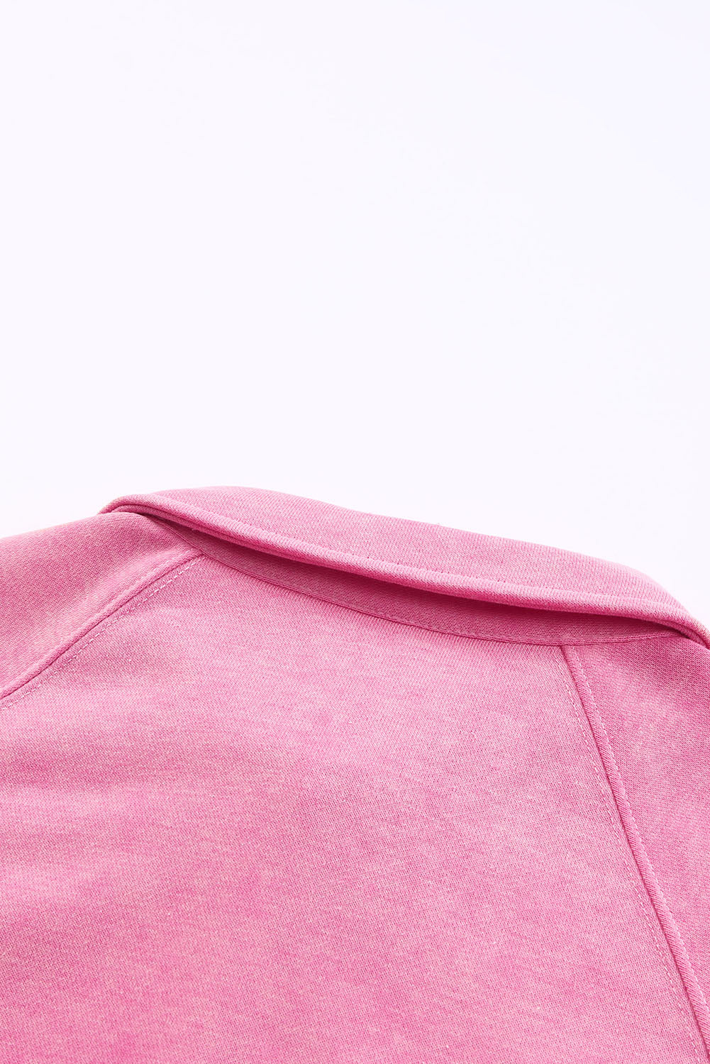 Pink Washed Snap Buttons Lantern Sleeve Pullover Sweatshirt