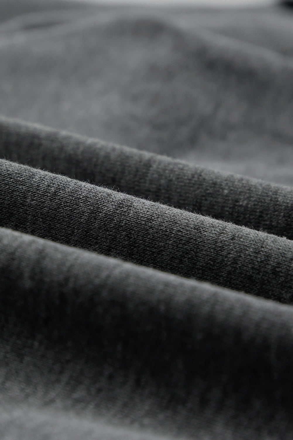 Gray Half Zip Pocketed Thumbhole Sleeve Hoodie