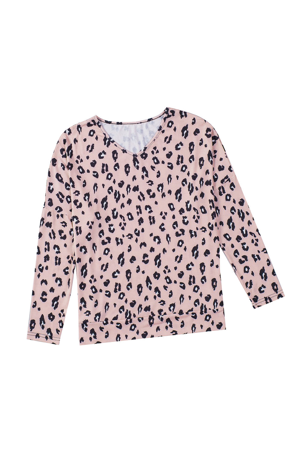 Pink Camel Leopard Terry Top