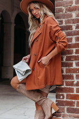 Lapel Collar Pocketed Buttoned Trench Coat