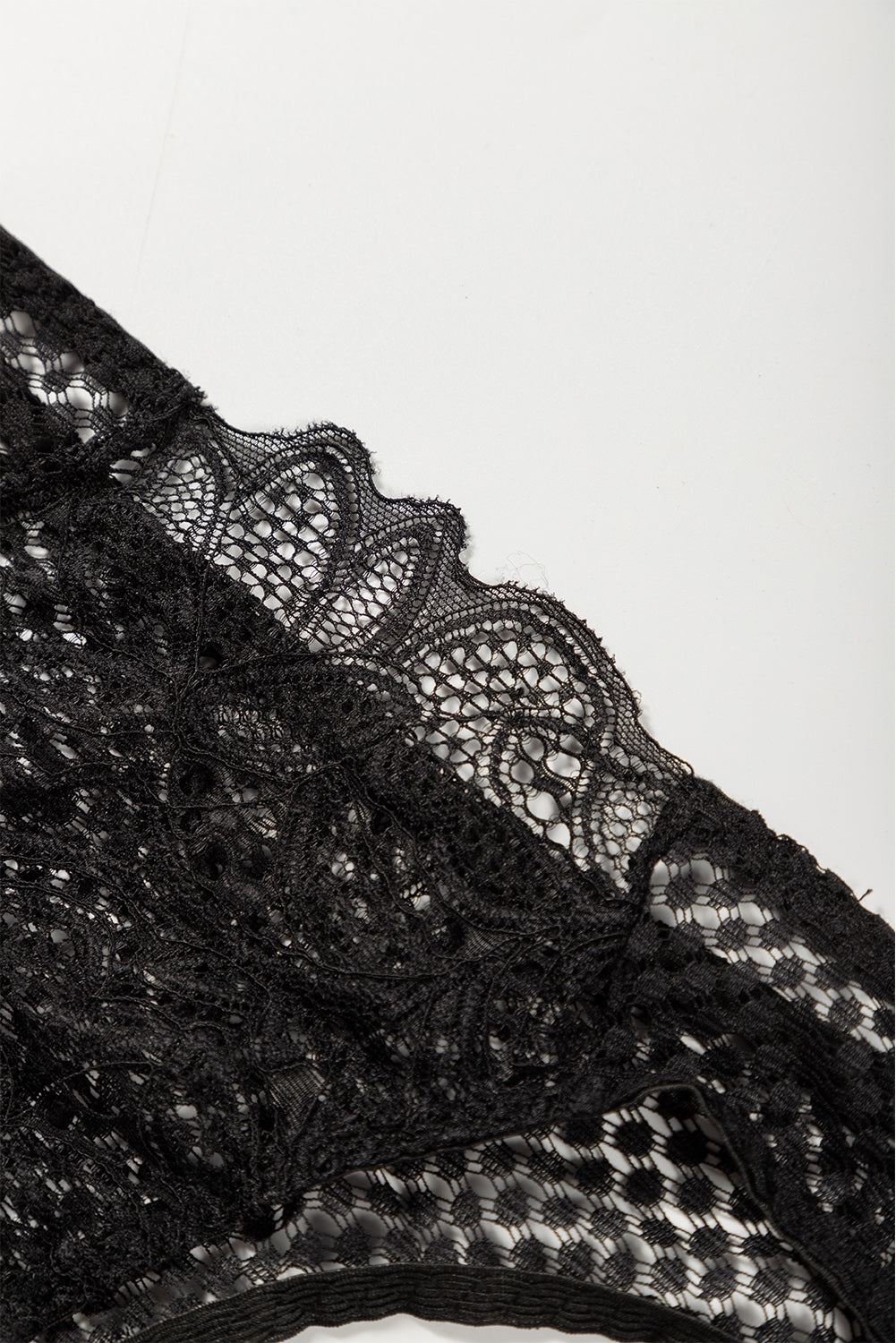 Black Lace Mesh Crochet Panty
