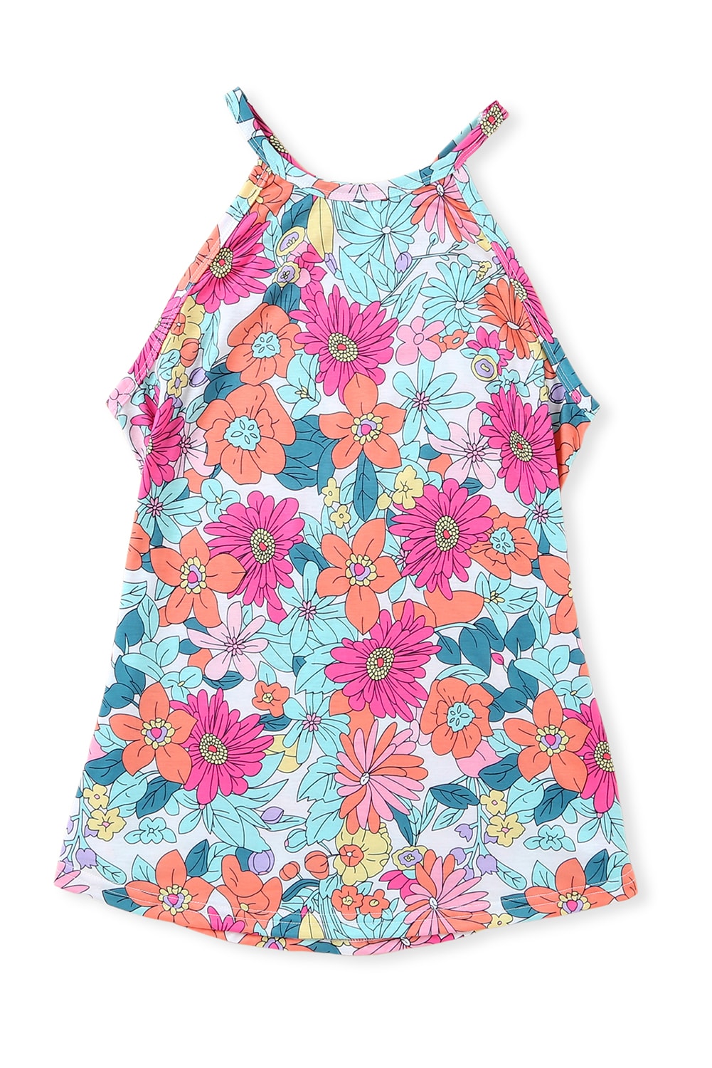 Multicolor Floral Print Sleeveless Tank Top