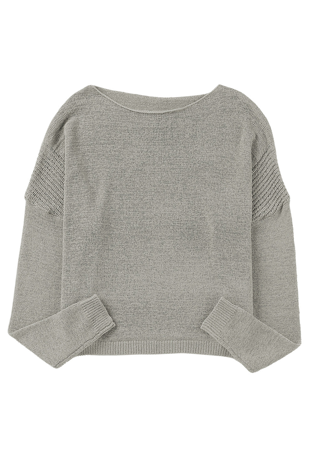 Apricot Solid Drop Shoulder Pullover Sweater