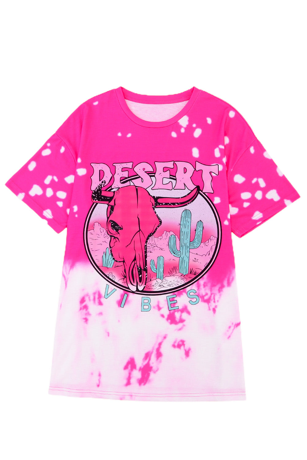 Rose EASTER VIBES Skull Graphic Print Oversized T Shirt