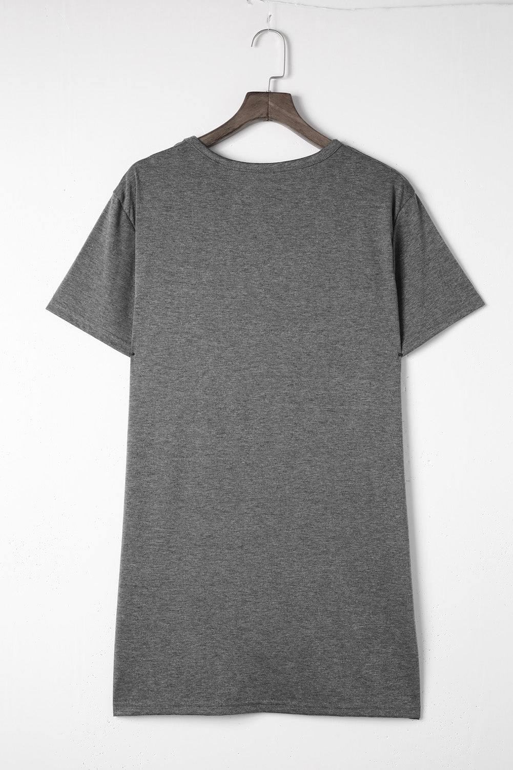 Gray LET'S GO GIRLS Casual T Shirt Dress