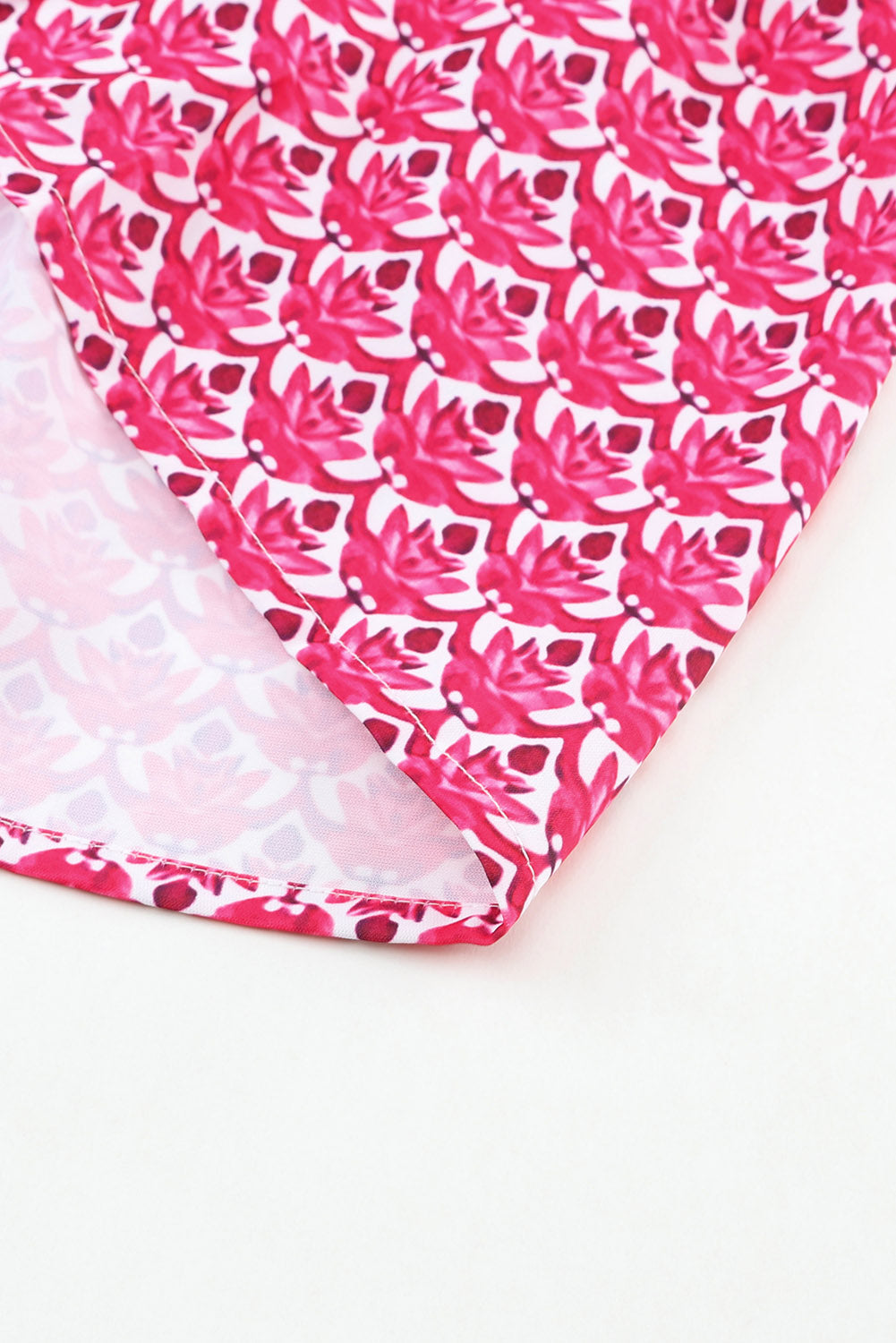 Rose Printed Ruffled Hem Long Dress