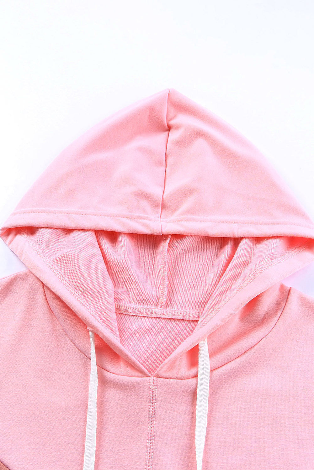 Pink Plus Size Taupe Chevron Hooded Top