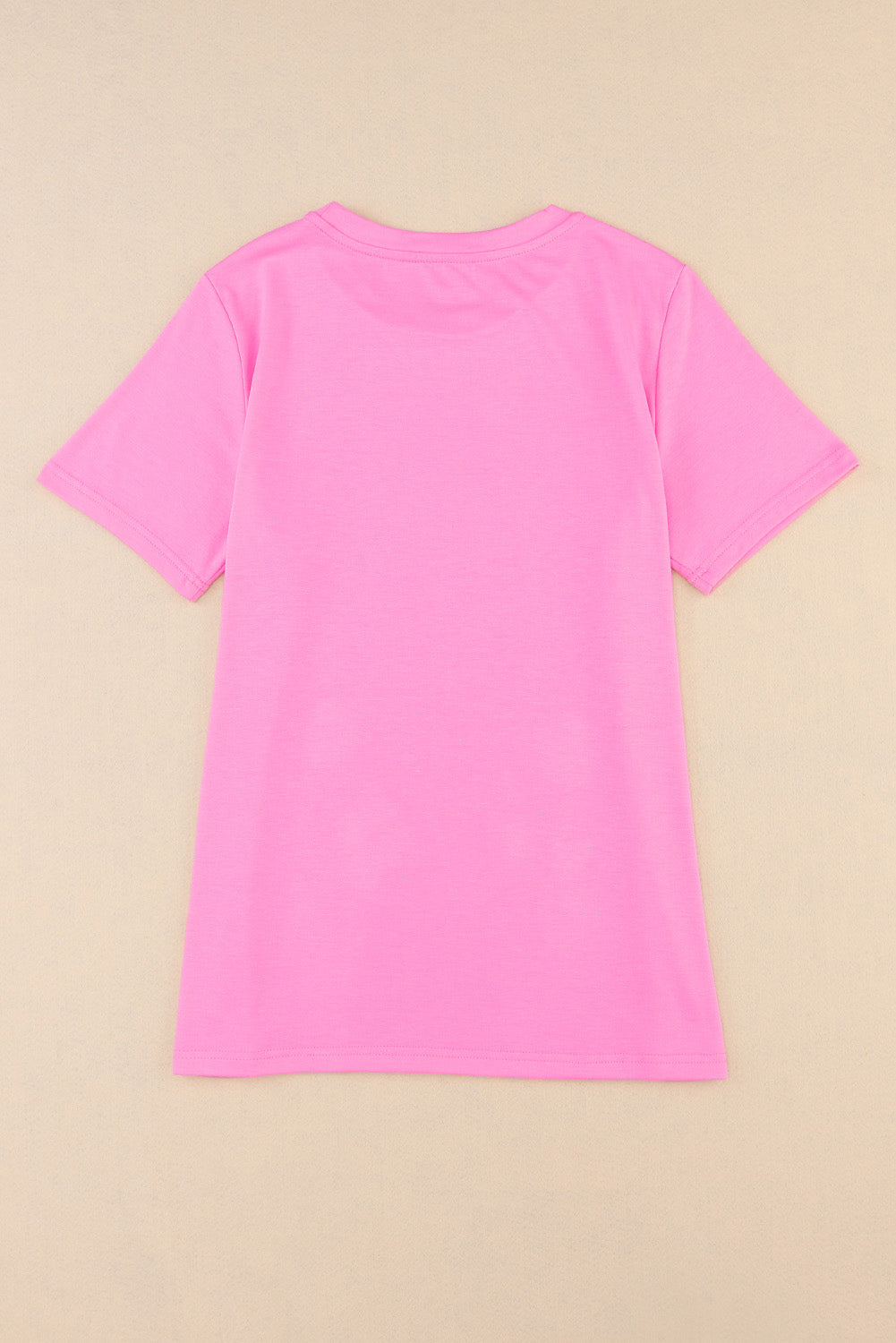 Pink MAMA Leopard Print O-neck Graphic T Shirt