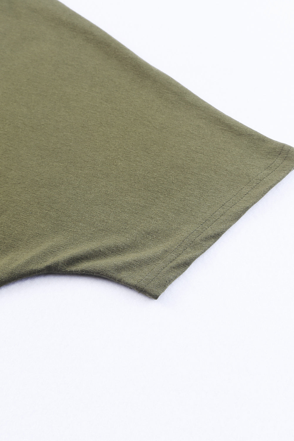 Green Plus Size Hollow-out Back Slouchy Tee
