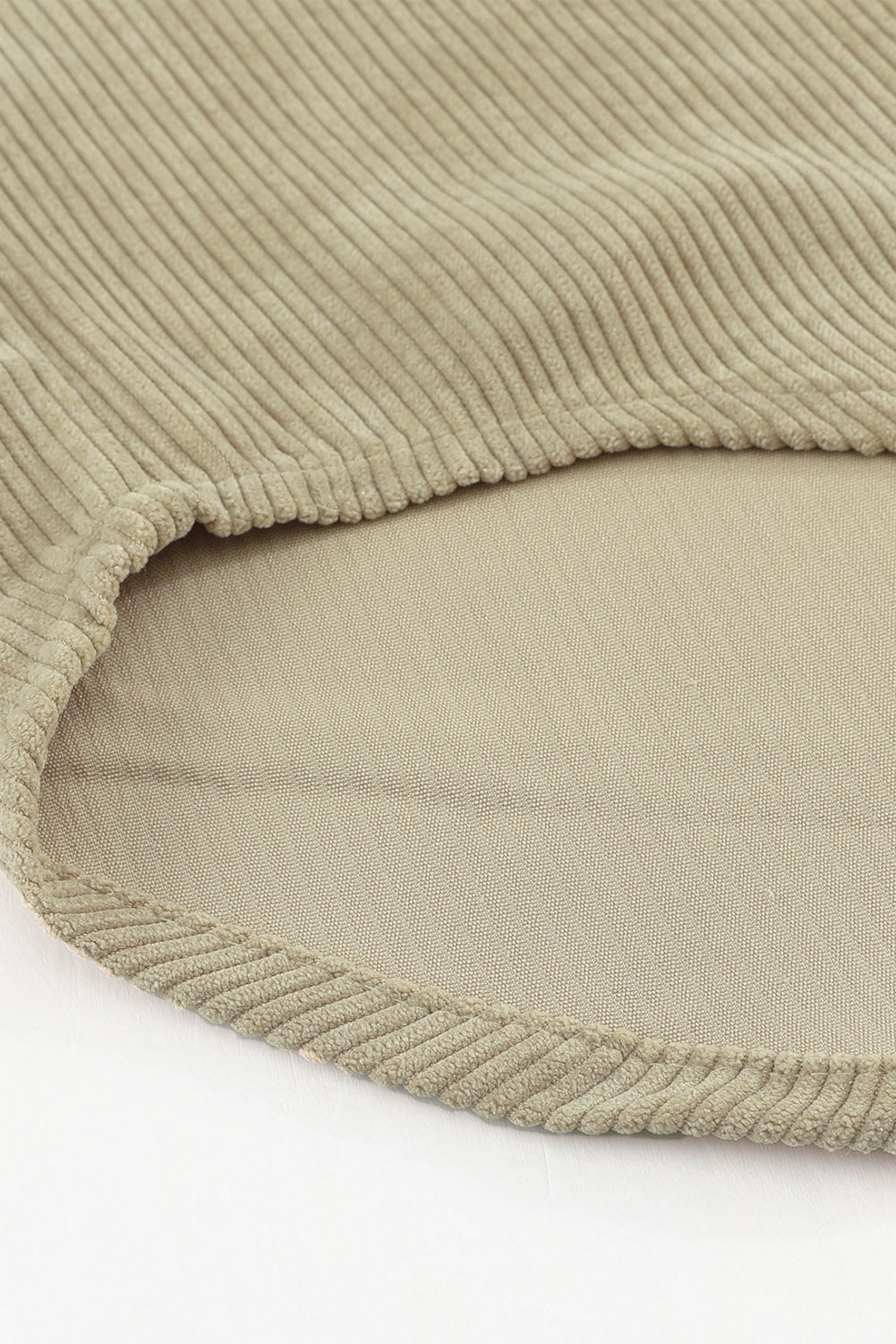 Gray  Aztec Pattern Sleeve Pocketed Corduroy Shacket