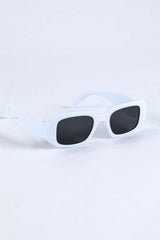 White Large Square Frame UV Protection Sunglasses