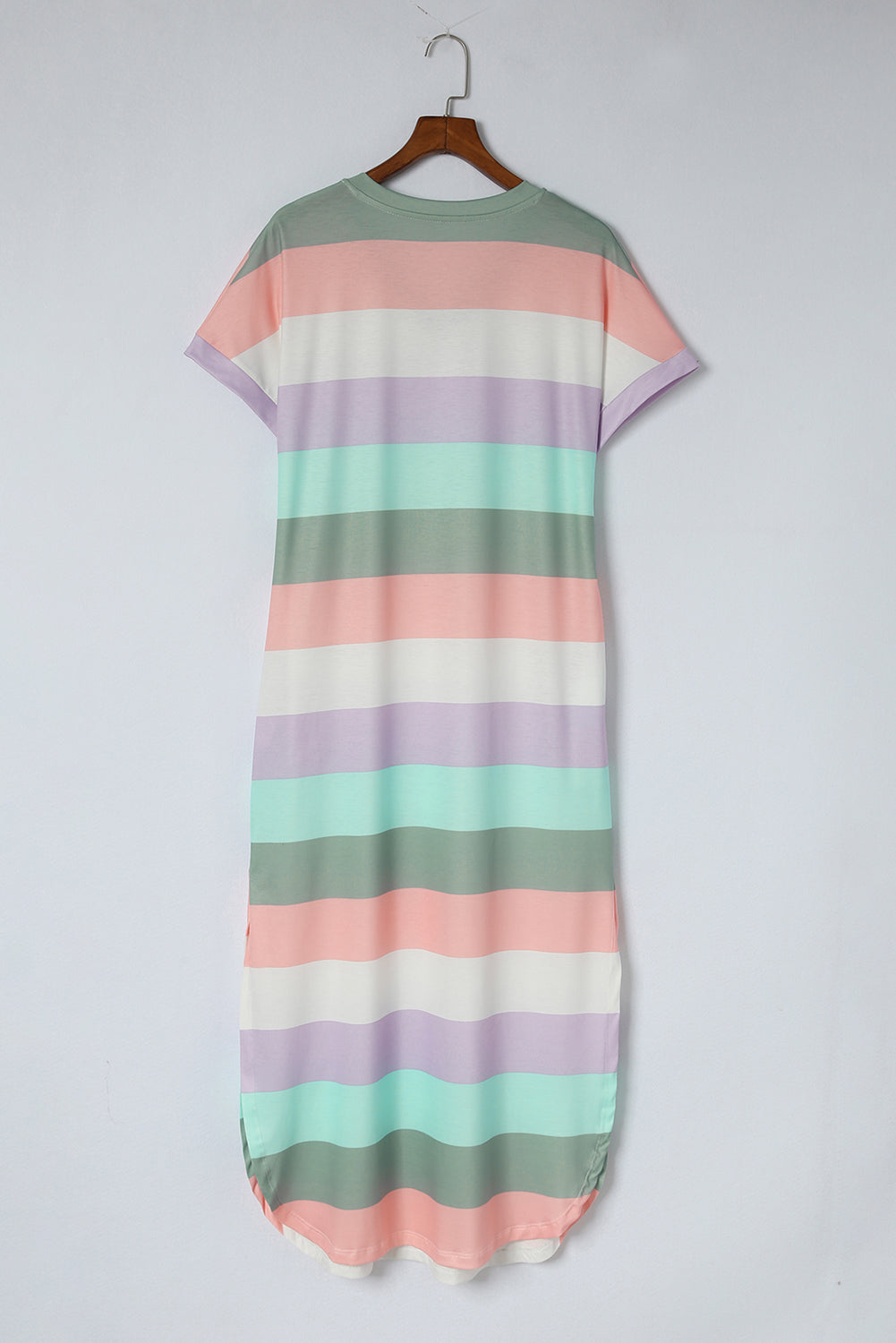 Multicolor Striped Print Tied Shoulder Flowy Tank Top