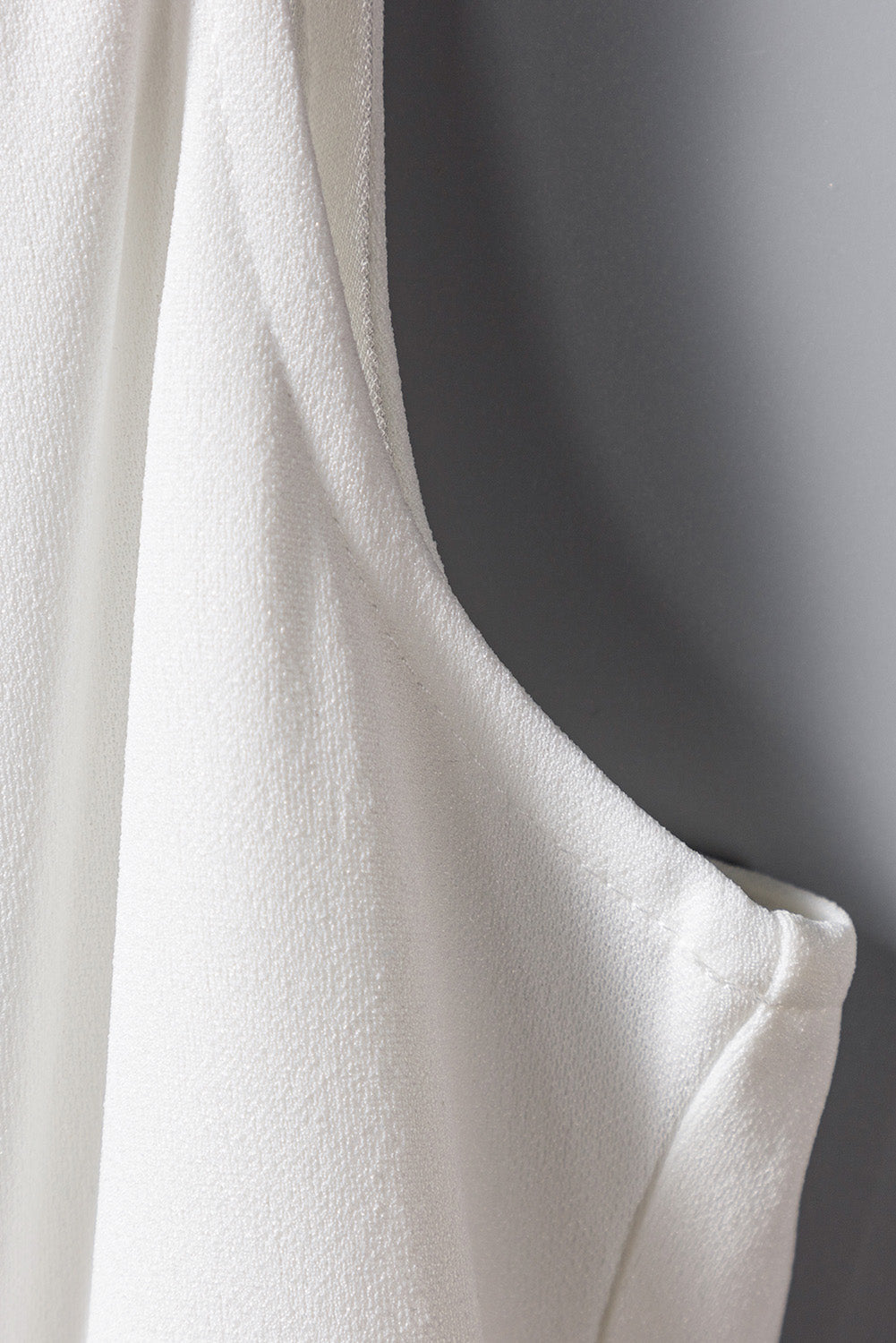 White High Waist Back Zip Wide Leg Sleeveless Jumpsuit