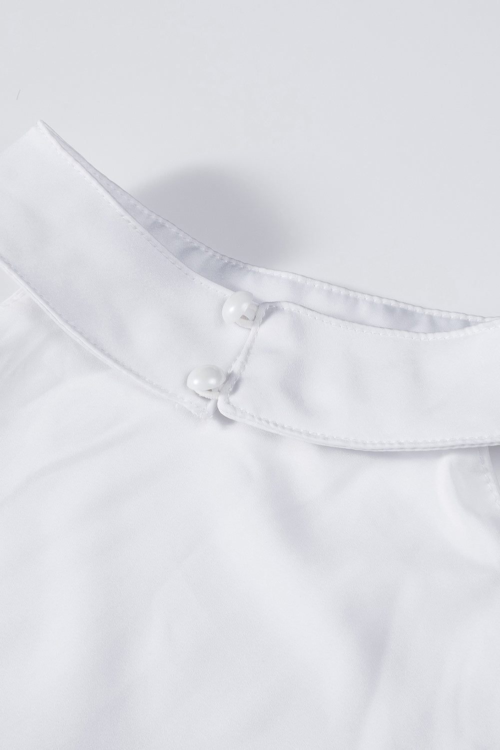 White Button Halterneck Elegant Wide Leg Jumpsuit