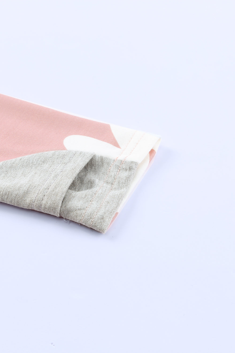 Pink Daisy Print Zipped Doublehood Sweatshirt