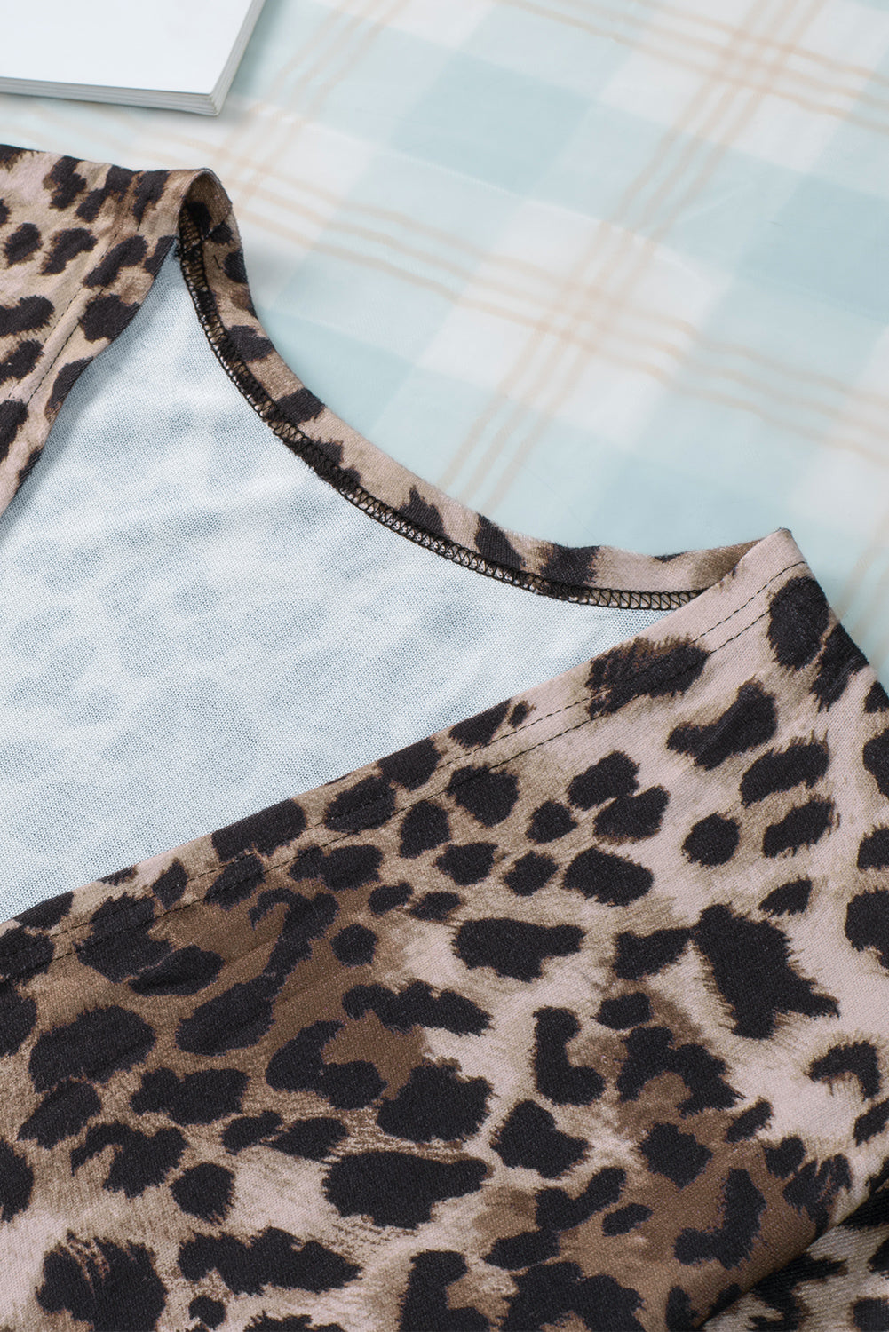 Black Leopard Print Patchwork Pocket Cardigan