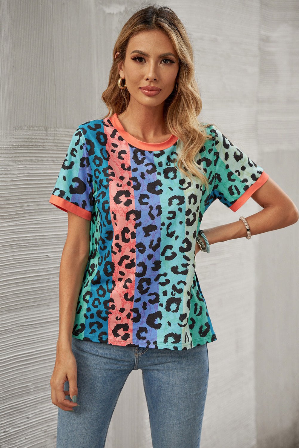 Multicolor Base Leopard T-shirt