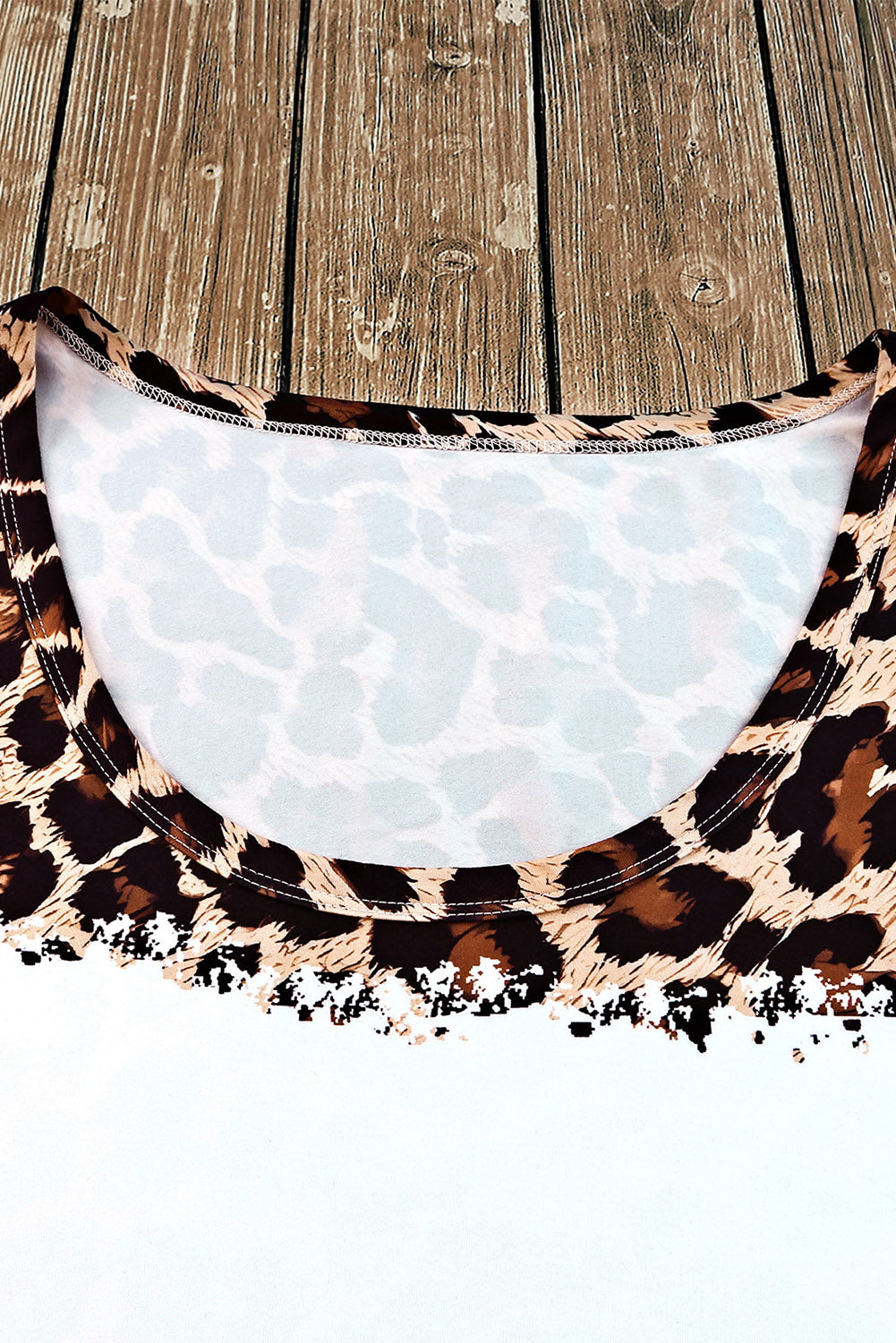 Leopard Bleached Blank Graphic Tank Top