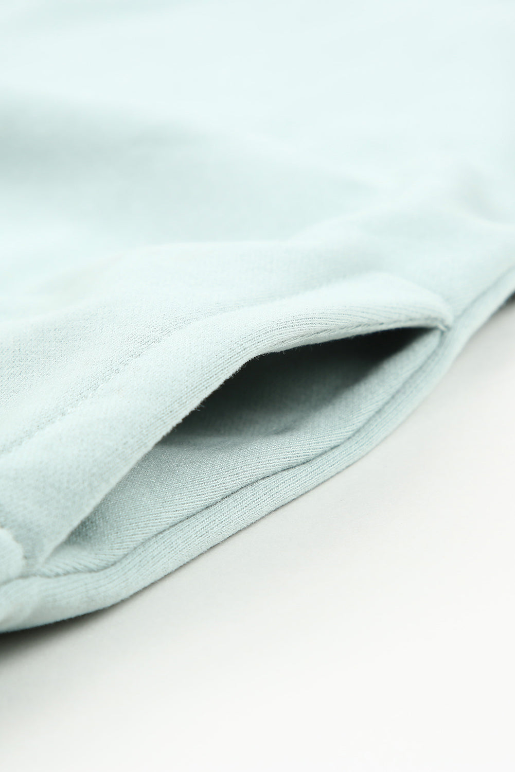 Gray Ribbed V Neck Drop Shoulder Sweatshirt