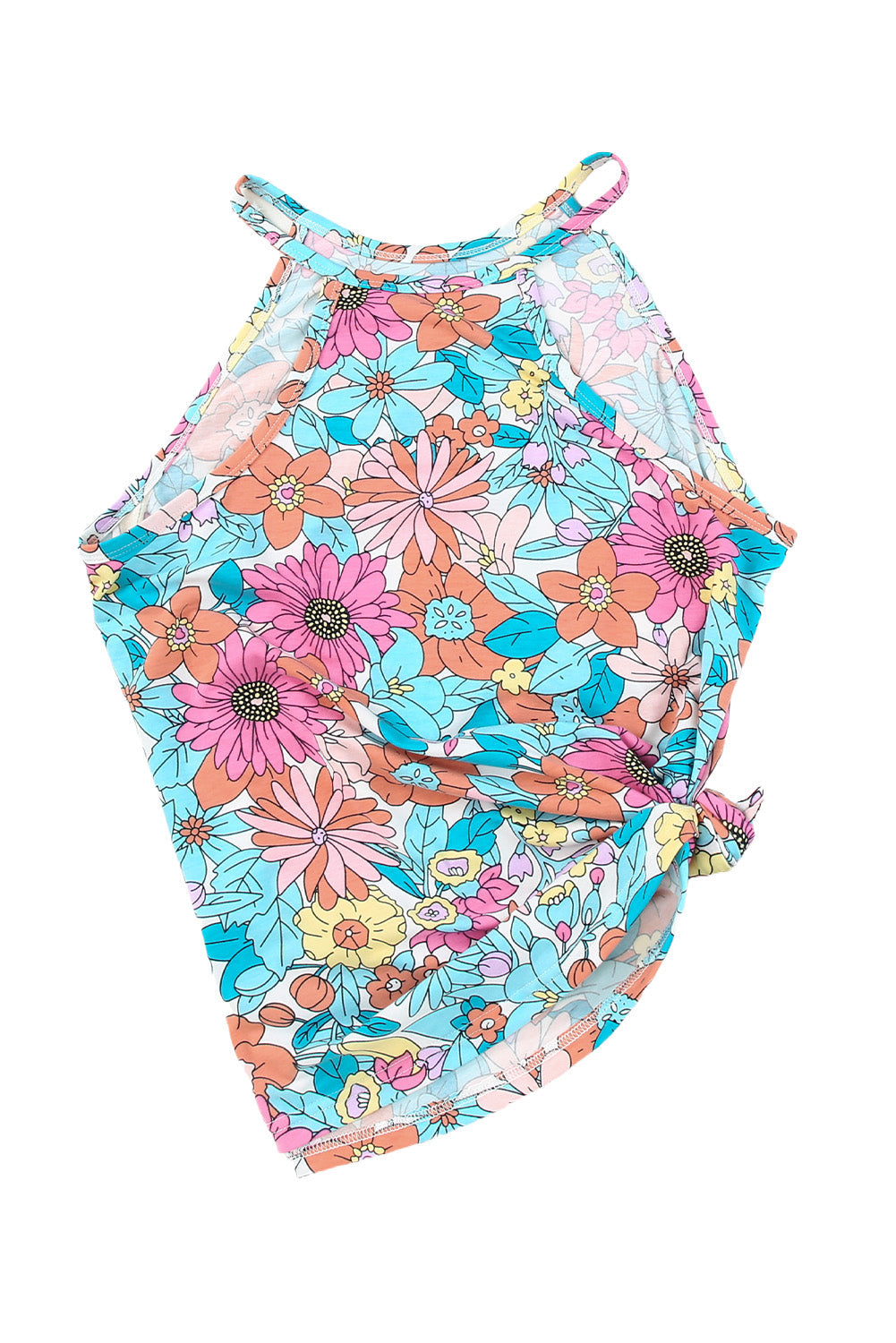 Multicolor Floral Print Sleeveless Tank Top