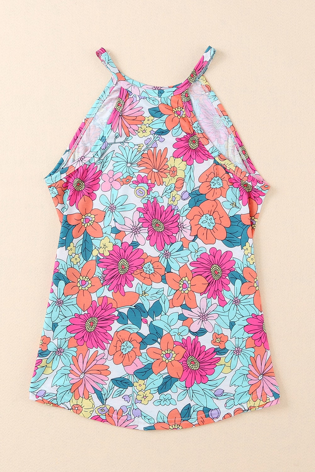 Multicolor Floral Print Sleeveless Tank Top