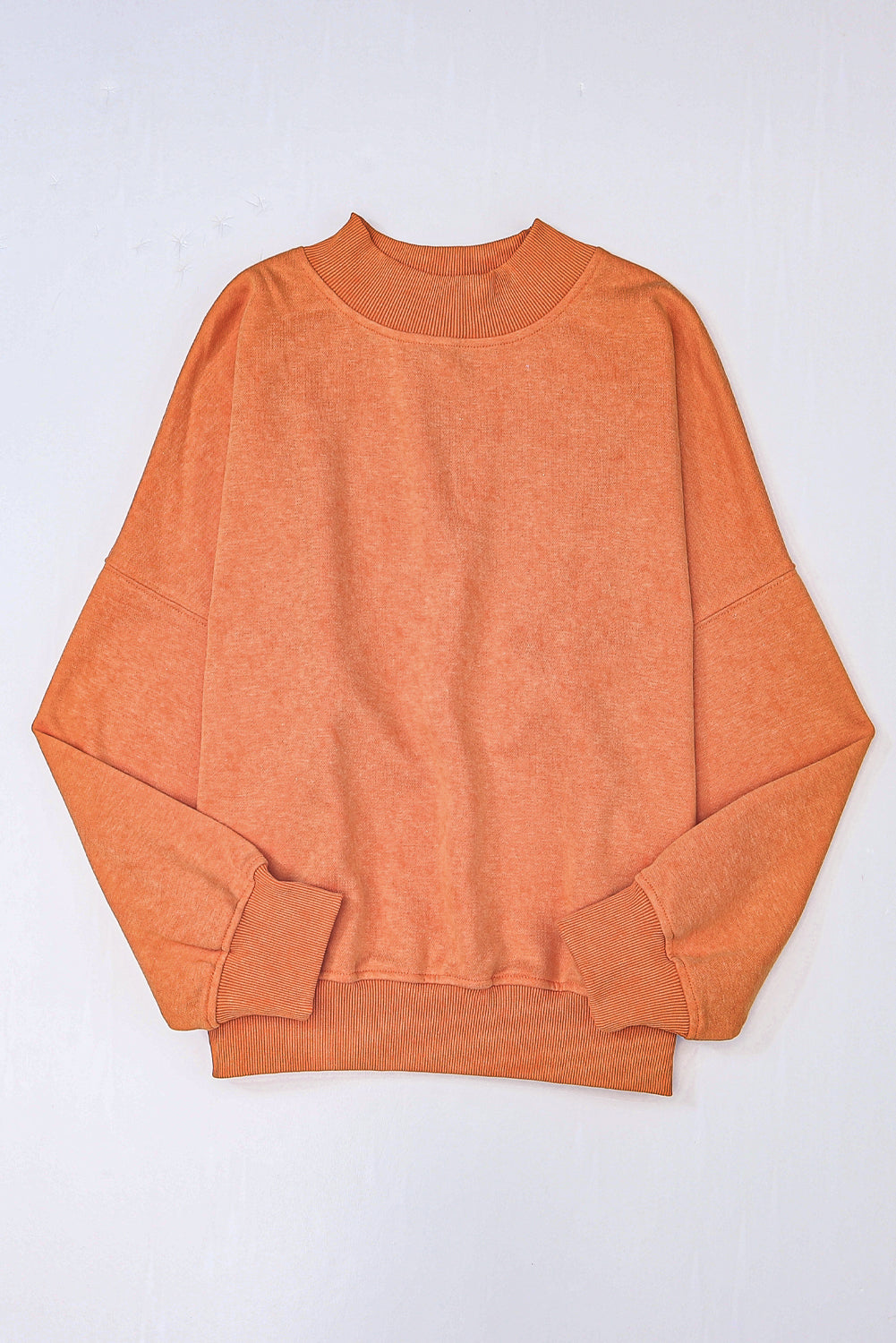 Brown Drop Shoulder Crew Neck Pullover Sweatshirt