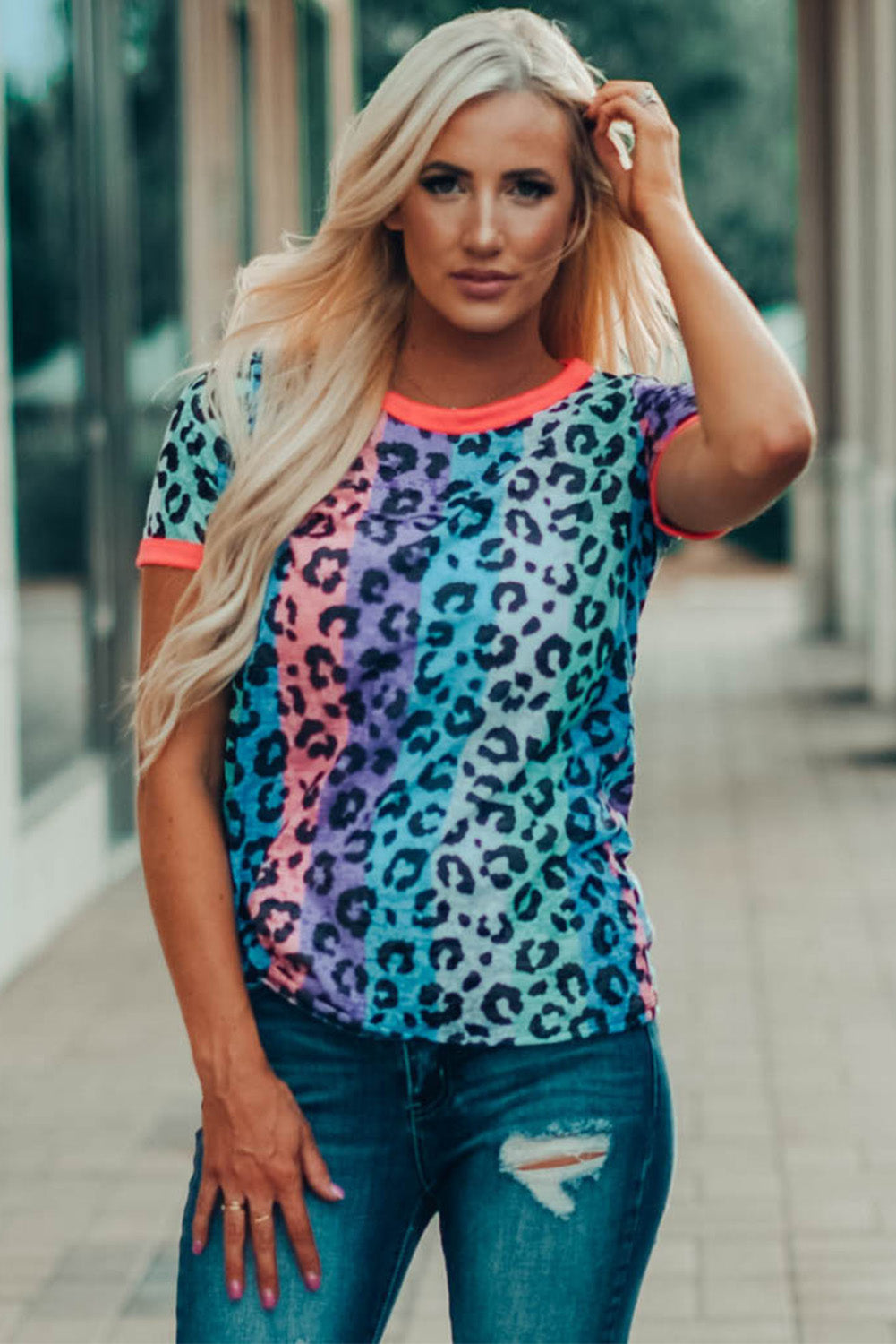 Multicolor Base Leopard T-shirt