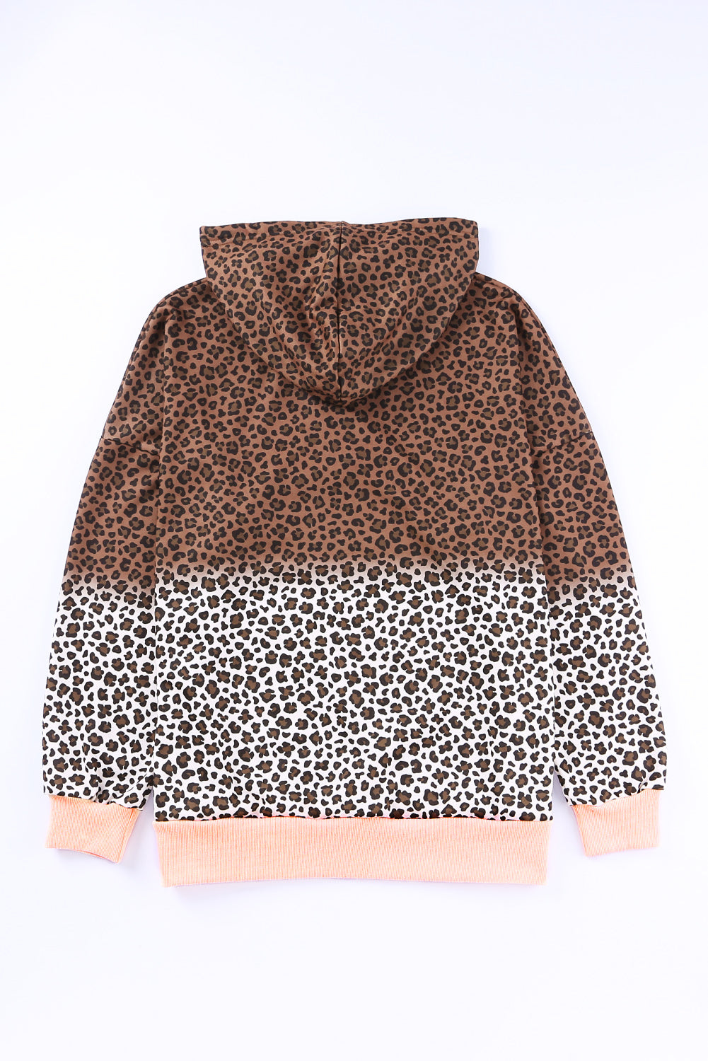 Leopard Half Zip Hooded Sweatshirt