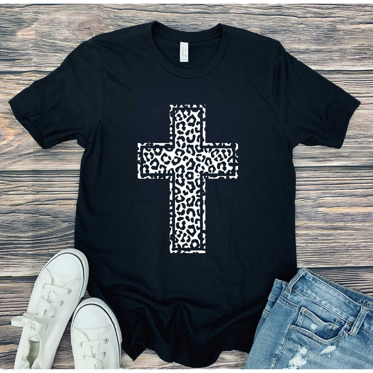 Leopard cross Graphic Tee