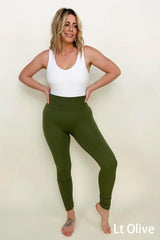 Ribbed Seamless High Waisted Full Length Leggings
